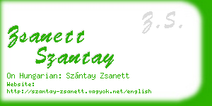 zsanett szantay business card