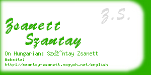 zsanett szantay business card